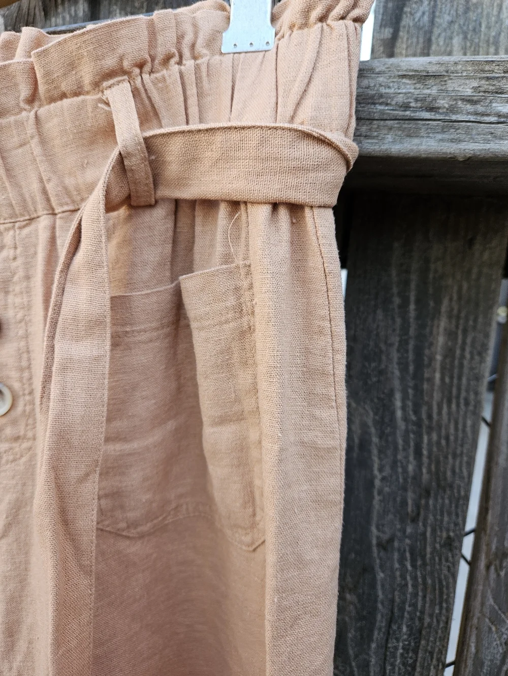 JL Wide Leg Paperbag Waist Pants in Peach Women's Size M - Picture 10 of 16